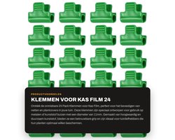 Dailygoods- Klemmen 24 Pack - Broeikasklemmen - Bevestigingsclips - Kunststof PP - Voor 11mm Buizen - Voor Dekzeilen en Gaas