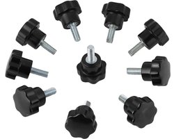 Dailygoods- Knopset 10 Stuks - Sterknop - Kunststof - Universeel - Gereedschapsmachines - M5 x 16 - Duurzaam - Handgreep