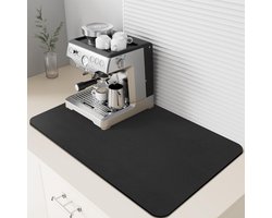 Dailygoods- Koffiemat Antislip - Absorberende Droogmat - Rubber Achterkant - Vlekbestendig PU-Materiaal - 40 x 60 cm - Ideaal voor Koffiezetapparaat