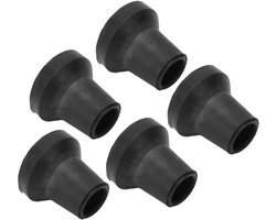 Dailygoods- Kruk Tips Antislip - Rubber Vervangingen - 5 Stuks - Veilig en Stabiel - Geschikt voor Oneffen Grond - 14mm Diameter - Krukpunten