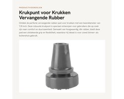 Dailygoods- Krukpunt Rubber - Vervangend Onderdeel - 7/8" Beendiameter - Hoogwaardig Rubber - 360 Graden Draaibaar - Duurzaam en Flexibel - Wandelstokpunt