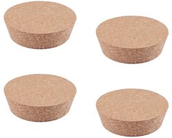 Dailygoods- Kurken 4 Stuks - Taps Toelopende Kurken - Natuurlijke Houten Wijnflesstoppen - Kurkpluggen - 77 x 70 x 20 mm - Geschikt voor Glazen Flessen - Wijnstopper