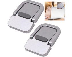 Dailygoods- Laptopstandaard Opvouwbaar - Mini Laptopstandaard - Zelfklevende Computerhouder - Onzichtbare Laptophouder - Ergonomisch Ontwerp - 2 Stuks