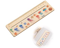 Dailygoods- Leeshulp Gepersonaliseerd - Houten Bladwijzer - Leesliniaal - Cadeau-idee - Schoolkind - Eerste Schooldag