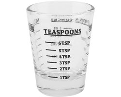 Dailygoods- Maatbeker Glas 1 Liter - Kleine Maatbeker - Transparant - Schaal OZ/ML/TSP/TBSP - Hoogwaardige Keukengereedschap - Capaciteit 30ml - Meetbeker