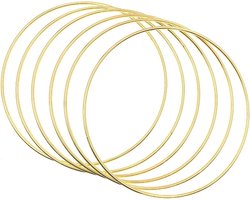 Dailygoods- Macraméringen 15 cm - Gouden Metalen Ringen - Duurzaam IJzer - Antiroest - Voor Dromenvangers - Ambachtelijke Decoratie - Decoratiering