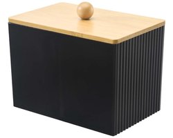 Dailygoods- Make-upremoverhouder Transparant - Opbergdoos voor Wattenstaafjes - Badkamer - Kaptafel - Woonkamer - Compact Design