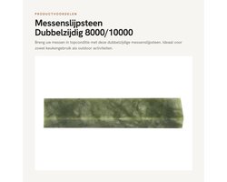 Dailygoods- Messenslijpsteen Dubbelzijdig 8000/10000 Grit - Slijpsteen voor Messen - Watersteen - Slijpgereedschap - Keukengereedschap - 100×20×10 mm