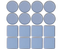 Dailygoods- Meubelglijders Teflon - 16 Stuks - Ronde Meubelschuifregelaars - Zelfklevend - Voor Tapijt - Geschikt voor Buitengebruik - Meubelbeschermers