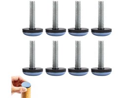 Dailygoods- Meubelglijders Teflon - Verstelbare Poten - Meubelglijders met Schroef - Ideaal voor Vloerbescherming - Geschikt voor Meubels - Hoogwaardige Stabiliteit - Meubelbeschermers