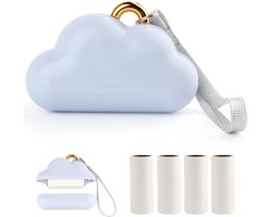 Dailygoods - Mini Lint Roller Travel Size, draagbare blauwe kleverige roller, herbruikbare huisdier haarverwijderaar voor kleding en meubels, compacte stof- en vachtreiniger voor honden- en katteneigenaren