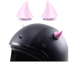 Dailygoods- Motorhelmhoorn 2 Stuks - Waterdichte Decoratie - Rubberen Helmhoorns - Decoratie-accessoires met Zuignappen - Universele Toepassing - Robuust en Duurzaam - Helmdecoratie