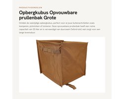 Dailygoods- Opbergkubus Grote Capaciteit 33 Liter - Opvouwbare Prullenbak - Oxford-Stof - Voor Buiten - Kamperen - Lichtgewicht - Opbergtas
