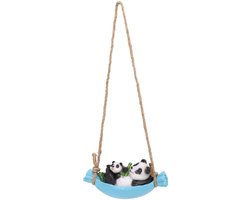 Dailygoods- Panda Standbeeld Duurzaam - Tuinbeelden voor Buiten - Tuindecoratie - Muurdecoratie Buiten - Hars Sculptuur - Moeder en Baby Panda