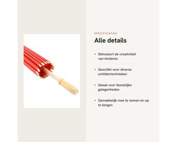 Dailygoods- Papieren Parasol 23-inch - Chinese/Japanse Stijl - Bruiloft/Feestartikelen - Handgeschilderd - Hoogwaardig Papier/Hout - Geschikt voor Kinderen - Decoratieve Paraplu