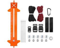 Dailygoods- Paracord Gereedschapsset - 2-in-1 Jig Kit - Aanpasbare Lengte - Weven - DIY Craft Maker - Roestvrij Staal met Antislip - Weefmal