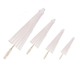 Dailygoods- Parasol 60 cm - Decoratieve Papieren Parasol - Houten Balein - Ideaal voor Bruiloft - Feest - Kinderen Decoratie - Decoratieve Paraplu