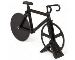 Dailygoods- Pizzasnijder Grappig Ontwerp - Fiets Snijder - Roestvrij Staal - Kunststof - Praktisch Cadeau - Stijlvolle Standaard - Pizzames