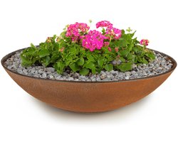 Dailygoods- Plantenbak Weerbestendig 35 cm - Bloembak - Decoratieve Schaal - Ronde Plantenbak - Vorstbestendig - Robuust Kunststof - Bloempot