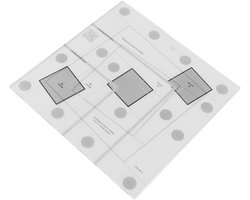 Dailygoods- Quilt Liniaal Lichtgewicht Antislip - Patchwork Liniaal - Snijmat - Quilt Accessoires - Naaipatronen - Zwart-witte Markeringen - Snijliniaal