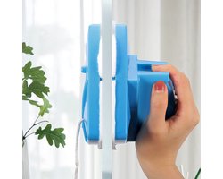 Dailygoods- Raamschraper Dubbelzijdig - Magnetische Glasreiniger - Voor Glasdikte 4-28 mm - ABS-Kunststof - 16 x 13 x 5,5 cm - Geschikt voor Ramen en Douchecabines