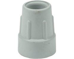 Dailygoods- Rubber Ferrules Set van 10 - Z-type - 22 mm (7/8 inch) - Grijs - Versterkt met Metalen Ring - Ideaal voor Kruppen - Krukdop