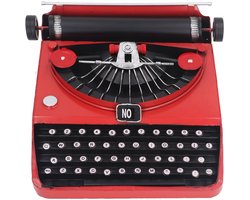Dailygoods- Schrijfmachine Retro Model - Decoratie Woonkamer - Vintage Typemachine - IJzer Sculptuur - Duurzaam Materiaal - 31 x 31 x 11,5 cm