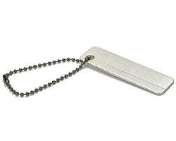 Dailygoods- Slijpsteen Mini - Draagbaar Ontwerp - Diamant - Voor Messen - Keuken/Gereedschap - 63x18 mm - Inclusief Sleutelhanger - Mes Slijper