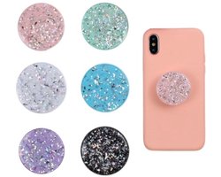 Dailygoods - Smartphone-handgreep - Magnetische houder - Uittrekbare basis - Accessoires voor handsfree gebruik - 6 stuks - Modieus uiterlijk - Telefoonhouder