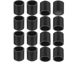 Dailygoods- Stoelpootdoppen 10 mm - Antislip - Zwart - PVC - Meubelbeschermers - Vloerbeschermers voor tafels en stoelen