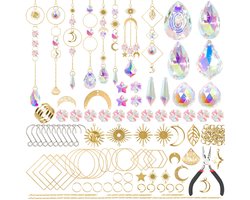 Dailygoods- Suncatchers 200-delige DIY-kit - Raamdecoratie - Tuindecoratie - Kristallen Suncatchers - Betoverende Regenboogeffecten - Unieke Hangende Ornamenten