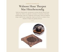 Dailygoods- Theepotmat Warmte-isolatie - Hittebestendig - Walnoot Hout - Lichtgewicht - 5.5x5.5 inch - Geschikt voor Keuken/Tafel - Onderzetter