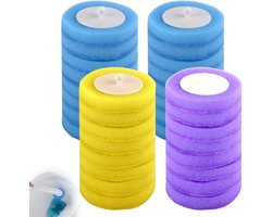 Dailygoods- Toiletborstel Set 32 Stuks - Wegwerpbare Sponsborstelkoppen - Navulbare Toiletborstels - Reinigen met Zee-, Citroen- en Lavendelgeur - Bacteriën en Geurtjes Bestrijden - Toiletreiniger
