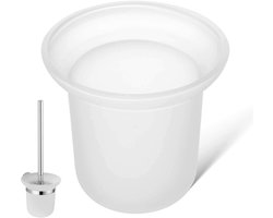 Dailygoods- Toiletborstelhouder Ruimtebesparend - Badkameraccessoire - Glazen Beker - Multifunctioneel - Voor Thuis/Kantoor - Duurzaam Ontwerp