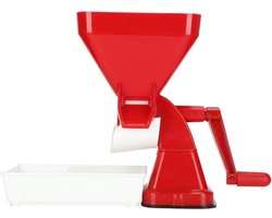 Dailygoods - Tomaatpers - Handmatige Tomatenpers - Duurzaam en eenvoudig te reinigen - Rood - Keukengereedschap voor fruit en groenten - Geschikt voor