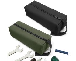 Dailygoods- Tool Pouch Set - 2 Stuks - Multifunctionele Opbergtassen - Zware Kwaliteit Canvas - Zipper Pouch - 24 × 8.5 cm - Oxford Stof - Gereedschapstas