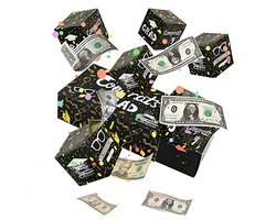 Dailygoods- Verrassingsdozen 10 stuks - Geschenkdozen met deksel - Afstudeerfeest Decoratie - Zwart/goud - Duurzaam Papier - 17 x 10 x 5 cm