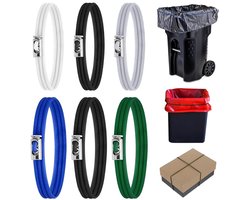 Dailygoods- Vuilnisbakbanden 6 Stuks - Verstelbare Rubber Banden - Grote/Kleine Maten - Duurzaam - Kleurrijke Rubber Benodigdheden - Voor Keuken/Badkamer - Vuilniszakbanden