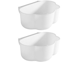 Dailygoods- Vuilnisbakken Wolkvormig - 2 Stuks - Hangende Vuilnisemmer - Bureau-opbergmanden - Multifunctionele Opbergdozen - Duurzaam Kunststof - 23 x 18 x 9 cm - Afvalemmer