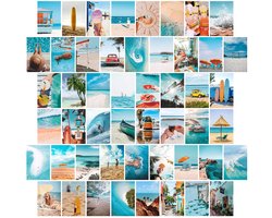 Dailygoods- Wandcollageset 50 stuks - Esthetische Afbeeldingen - Retro Ontwerp - Karton 300 g/m² - Inclusief Kleefpads - Mooie Doos - Wanddecoratie