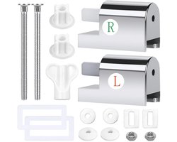 Dailygoods- WC Brilbevestiging Metaal - Universele Toiletbril - Scharnieren - Softclose Accessoires - Reserveonderdelen - Inclusief Bevestigingsset