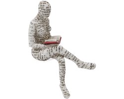 Dailygoods- Woondecoratie Uniek Vrouwen Beeldje - Sculptuur Lezende Vrouw - Decoratie Woonkamer - Ornament Boekenplank - Kunstzinnig Interieur - Ideaal voor Bureau/Nachtkastje