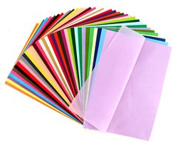 Dailygoods- Zijdepapier 400 Vellen - Kleurrijk Tissuepapier - Knutselpapier voor Kinderen - Decoratie voor Feestdagen - Glanzend Papier - DIN A4 Formaat