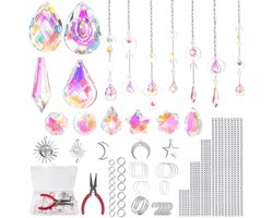 Dailygoods- Zonnevangers 230 Stuks - Kristallen Knutselset - Suncatcher DIY Kit - Raamdecoratie - Tuin/Feestdecoratie - Hangende Decoratie