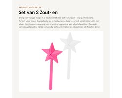 Dailygoods- Zout- en Peperstrooiers Set van 2 - Grappige Styling - Robuust Plastic - Gemakkelijk Schoon te Maken - Voor Keuken/Restaurant/Feest - Kruidenstrooier