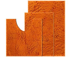 Dailygoody - Badmat - Antislip - Zacht en comfortabel - Oranje - Waterabsorberend - Machinewasbaar - Voor bad en toilet