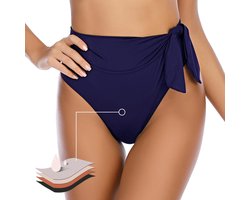 Dailygoody - Bikinibroek - Hoge Taille - Sexy Hotpants - Kleur: Zwart - Sneldrogend - Ideaal voor Strand en Zwemmen - Maten S t/m XL