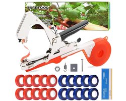 Dailygoody - Bindmachine voor planten - Tuinband - Ondersteuning voor rechtop groeiende planten - Rood - 10.000 nagels - Geschikt voor groenten en blo...