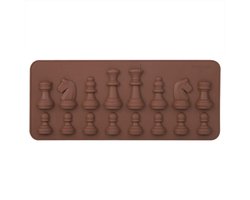 Dailygoody - Chocoladevorm - Schaakvormen Taartversieringen - Siliconen Schaaktaart Topper - Chocolade - Schaakstuk Snoepvorm - Geschikt voor bakken -...