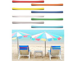 Dailygoody - Handdoekbanden voor Strandstoel - Elastisch - Multifunctioneel - 8 Kleuren - Strandhanddoekhouder - Geschikt voor Ligstoelen - 8 Stuks